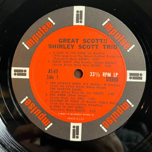 Shirley Scott Trio : Great Scott!! (LP, Album)