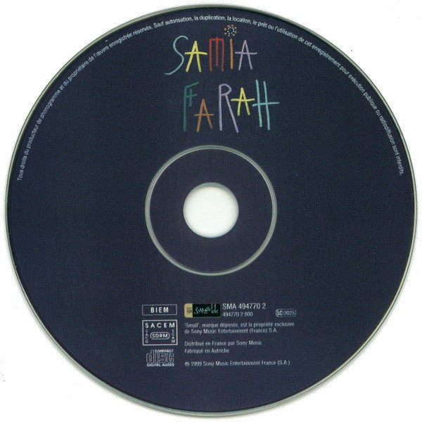 Samia Farah : Samia Farah (CD, Album)