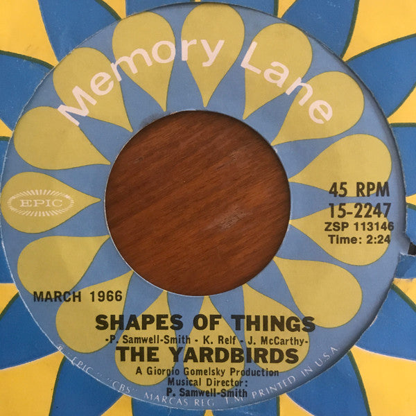 The Yardbirds : Shapes Of Things / I'm A Man (7", Single, Styrene)