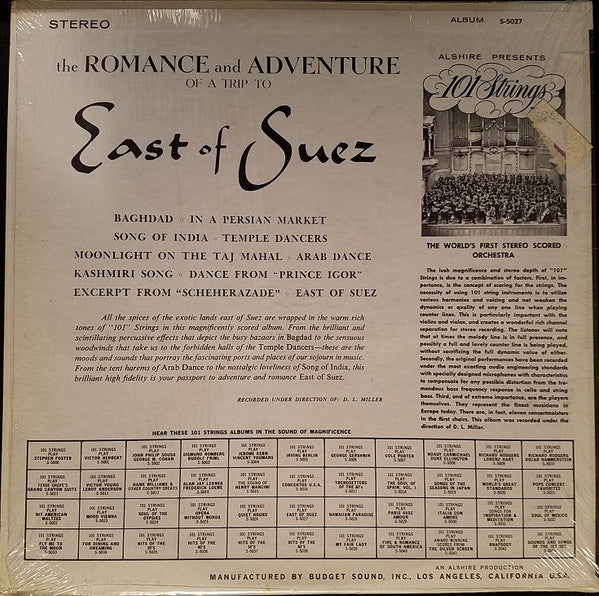 101 Strings : East Of Suez (LP, RE)