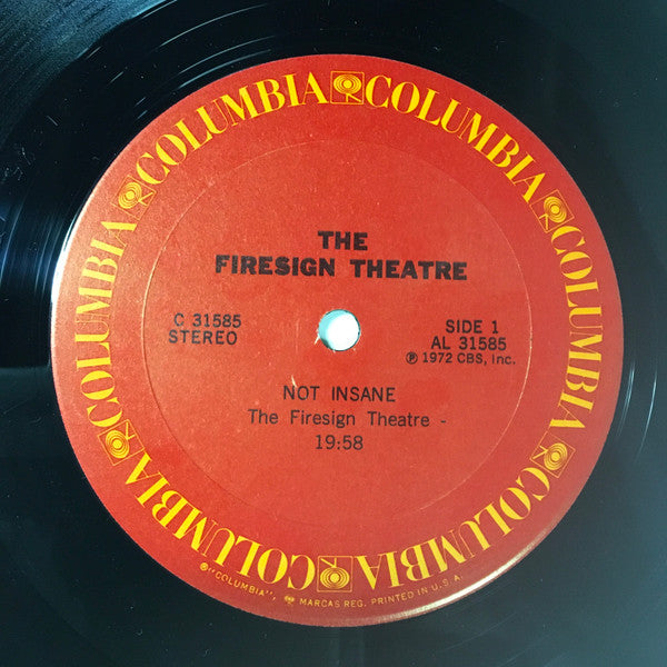 The Firesign Theatre : Not Insane Or Anything You Want To (LP, Ter)