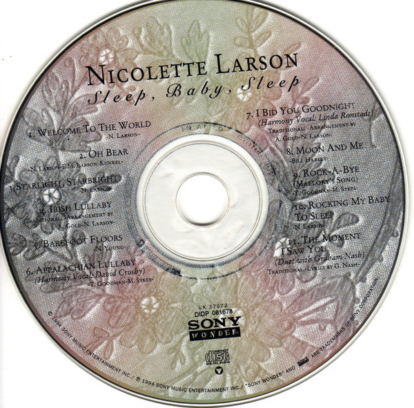 Nicolette Larson : Sleep, Baby, Sleep (Quiet Songs For Quiet Times) (CD, Album, RP)