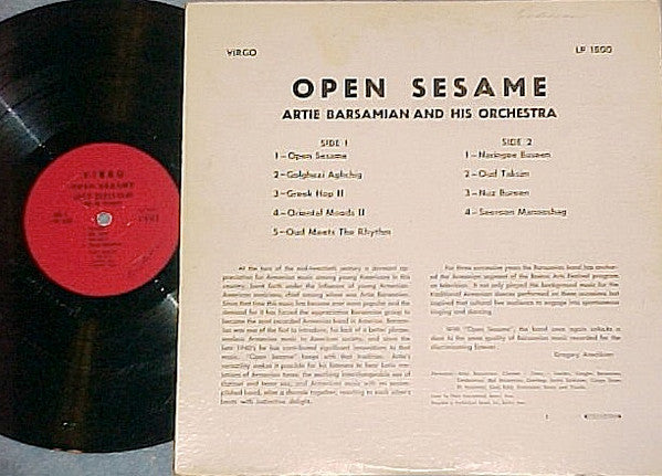 Artie Barsamian And His Orchestra* : Open Sesame (LP, Album)