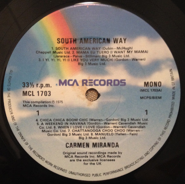 Carmen Miranda : South American Way (LP, Comp, Mono, RE)