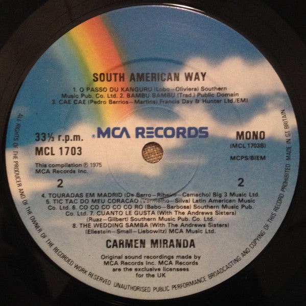 Carmen Miranda : South American Way (LP, Comp, Mono, RE)