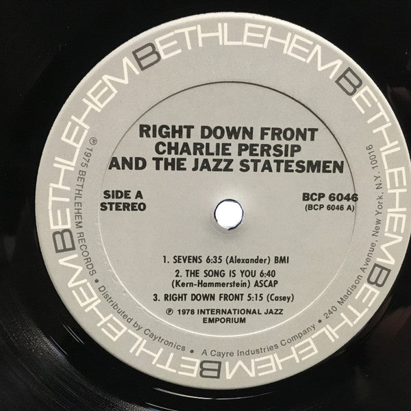 Charlie Persip And The Jazz Statesmen* : Right Down Front (LP)