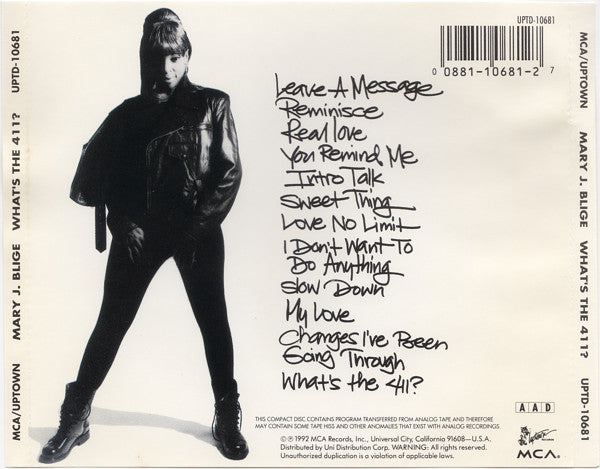 Mary J. Blige : What's The 411? (CD, Album)