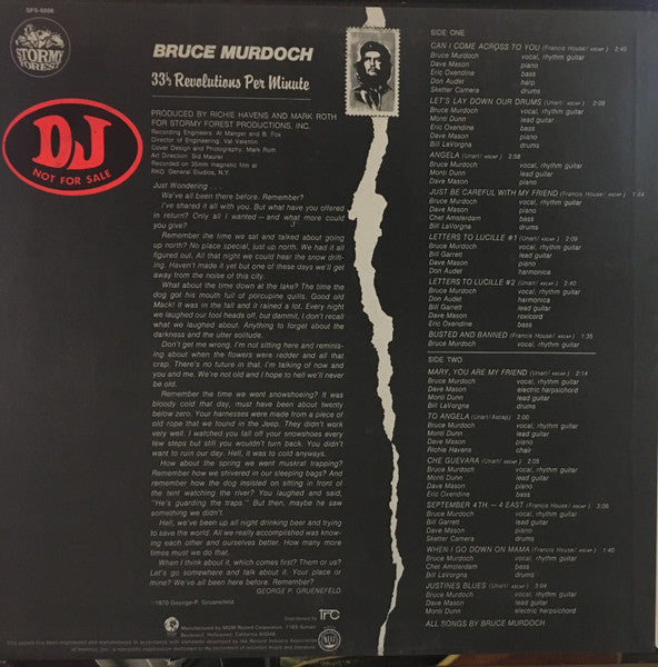 Bruce Murdoch : 33 1/3 Revolutions Per Minute (LP, Promo)