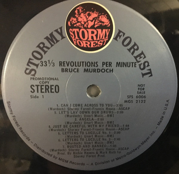 Bruce Murdoch : 33 1/3 Revolutions Per Minute (LP, Promo)