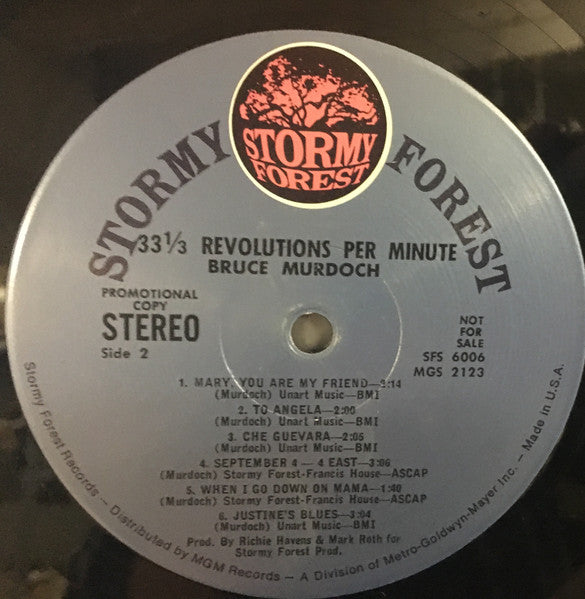 Bruce Murdoch : 33 1/3 Revolutions Per Minute (LP, Promo)