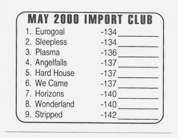 Various : Promo Only Import Club: May 2000 (CD, Comp, Promo)