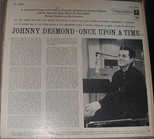 Johnny Desmond & Norman Leyden And His Orchestra : Once Upon A Time (LP, Mono)