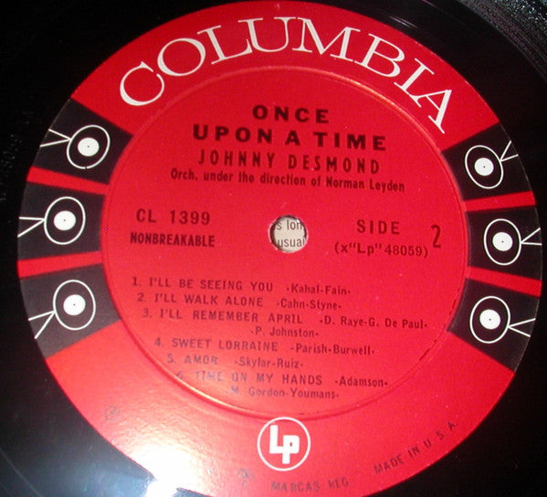 Johnny Desmond & Norman Leyden And His Orchestra : Once Upon A Time (LP, Mono)