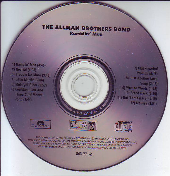 The Allman Brothers Band : Ramblin' Man (CD, Comp)