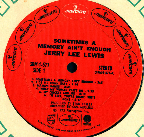 Jerry Lee Lewis : Sometimes A Memory Ain't Enough (LP, Album)