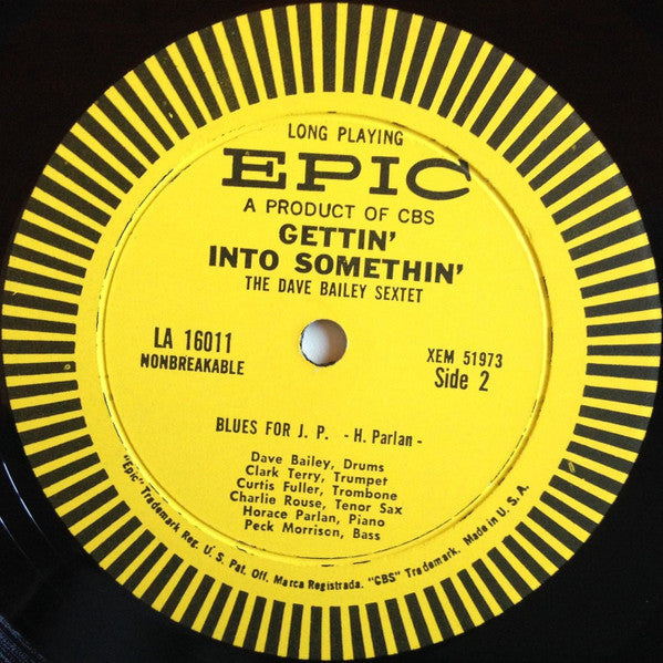 The Dave Bailey Sextet : Gettin' Into Somethin' (LP, Album, Mono)