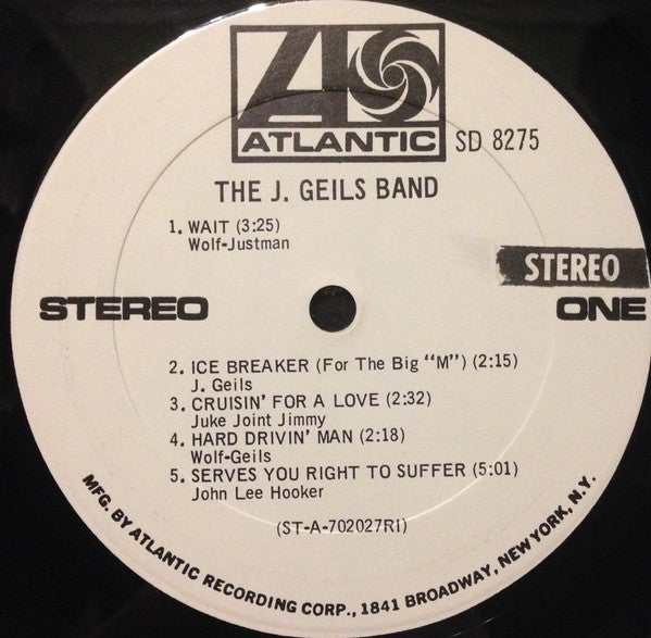 The J. Geils Band : The J. Geils Band (LP, Album, RE, RI )