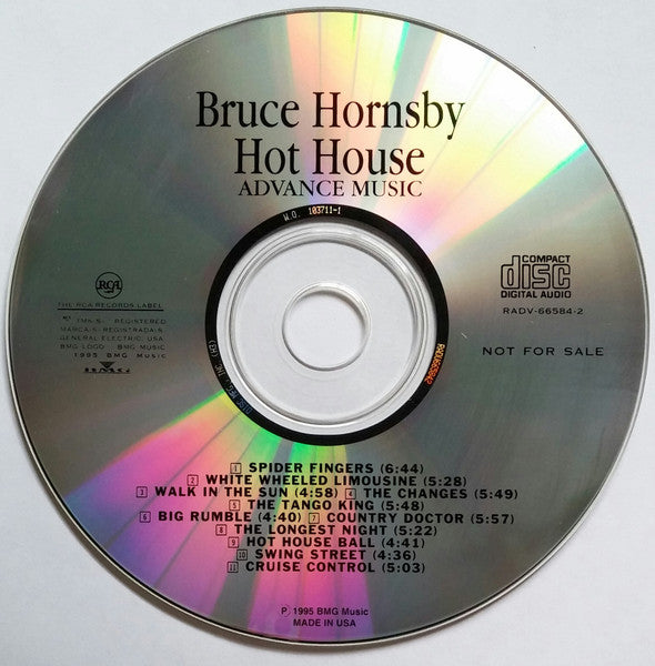 Bruce Hornsby : Hot House (CD, Advance, Album, Promo)