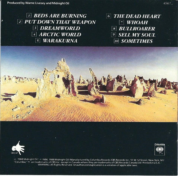 Midnight Oil : Diesel And Dust (CD, Album, RP, DAD)