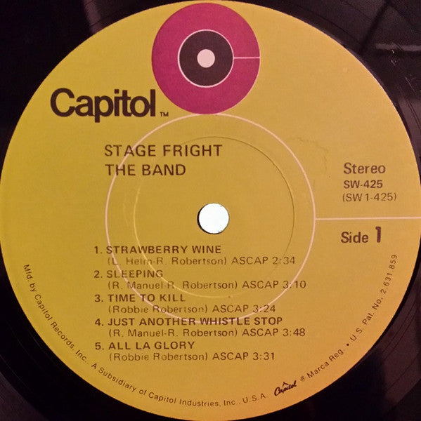The Band : Stage Fright (LP, Album, Jac)