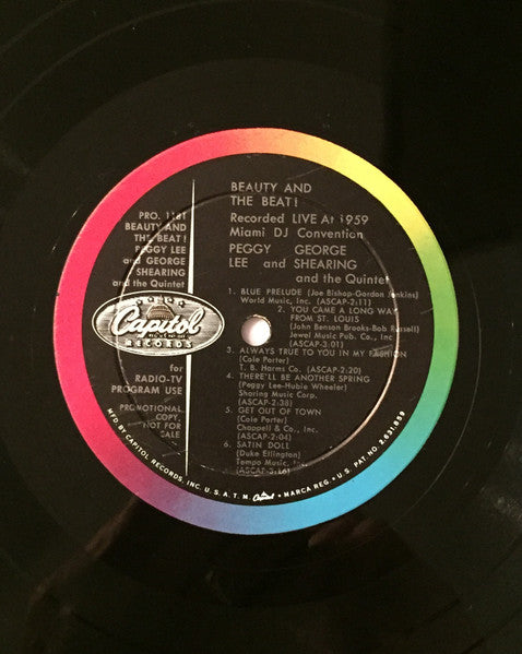 Peggy Lee / George Shearing : Beauty And The Beat! (LP, Album, Promo, Sou)