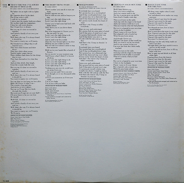 Carly Simon : The Best Of Carly Simon (LP, Comp, SP )