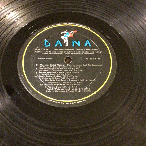 Frank Wojnarowski And His Orchestra : Matka....Piekne Polskie Tanco i Piosenki (Mother-Waltz And Other Beautiful Dances And Songs) (LP, Album)