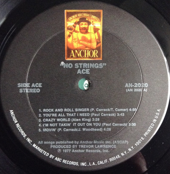 Ace (7) : No Strings (LP, Album, Ter)