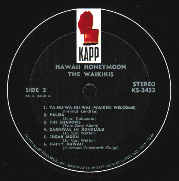 The Waikiki's : Hawaii Honeymoon (LP, Album, All)