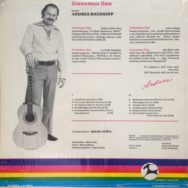 Andres Raudsepp : lõunamaa linn (LP, Album)