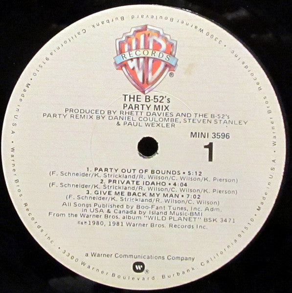 The B-52's : Party Mix! (LP, MiniAlbum, Mixed, Win)