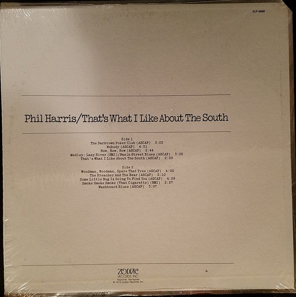 Phil Harris : That's What I Like About The South (LP, Album)