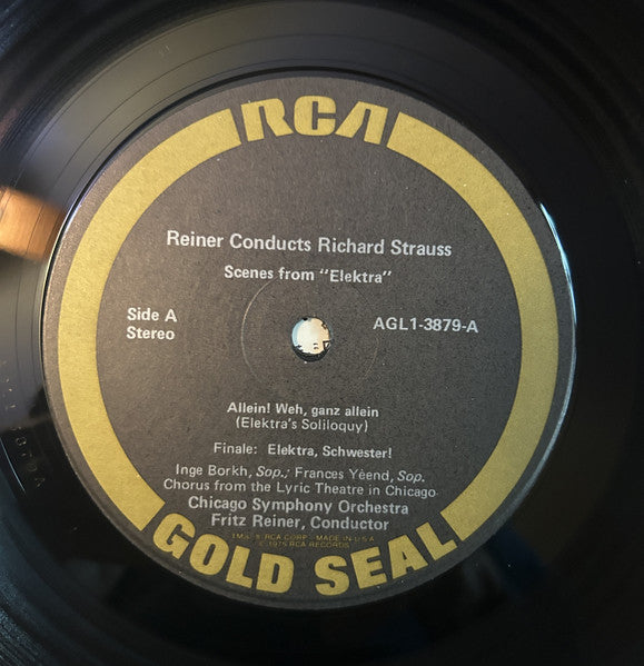 Reiner* Conducts  Richard Strauss - Inge Borkh, Paul Schoeffler*, Frances Yend, Chicago Symphony Orchestra : Scenes From Elektra (LP)