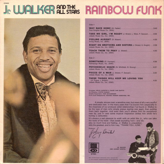 Junior Walker & The All Stars : Rainbow Funk (LP, Album, Hol)