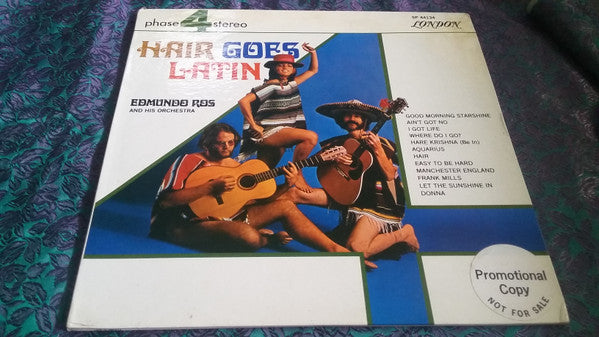 Edmundo Ros & His Orchestra : Hair Goes Latin (LP, Album, Promo)