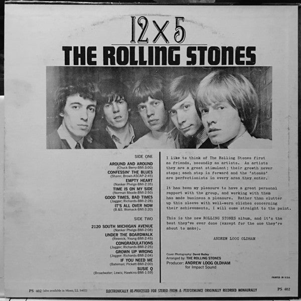 The Rolling Stones : 12 X 5 (LP, Album, RE, Bes)