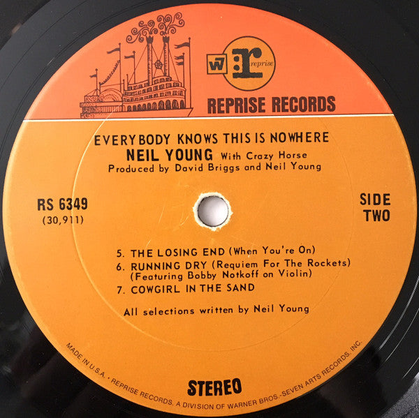 Neil Young With Crazy Horse : Everybody Knows This Is Nowhere (LP, Album, Ter)