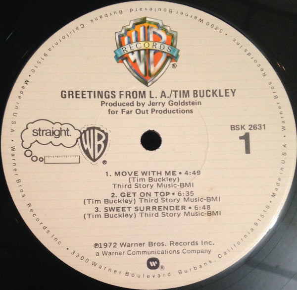 Tim Buckley : Greetings From L.A. (LP, Album, RE, Los)