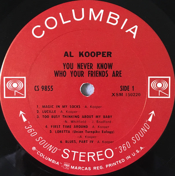 Al Kooper : You Never Know Who Your Friends Are (LP, Album, Ter)