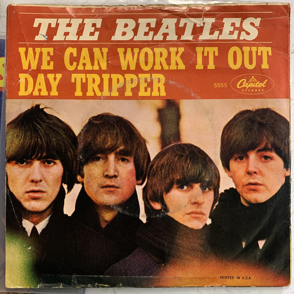 The Beatles : We Can Work It Out / Day Tripper (7", Single, Pin)