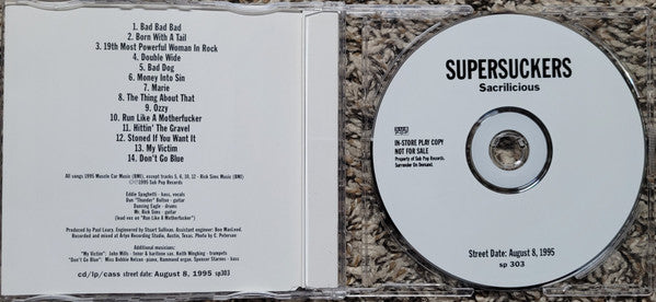 Supersuckers : Sacrilicious (CD, Advance, Album, Promo)
