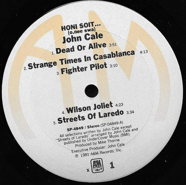 John Cale : Honi Soit (LP, Album, Pit)