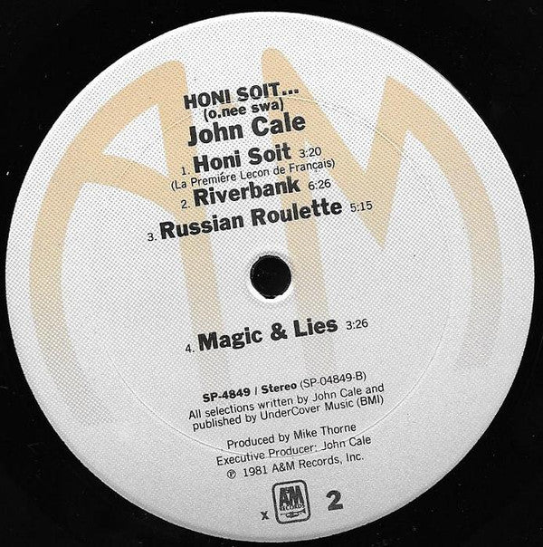 John Cale : Honi Soit (LP, Album, Pit)
