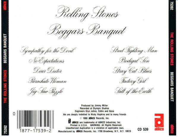 The Rolling Stones : Beggars Banquet (CD, Album, RE, RM)