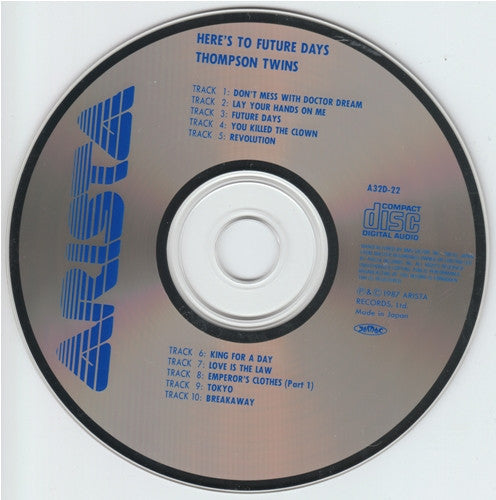 Thompson Twins : Here's To Future Days (CD, Album, RE)