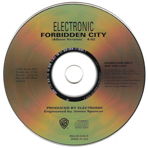 Electronic : Forbidden City (CD, Single, Promo)