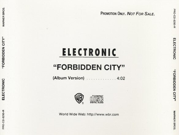 Electronic : Forbidden City (CD, Single, Promo)