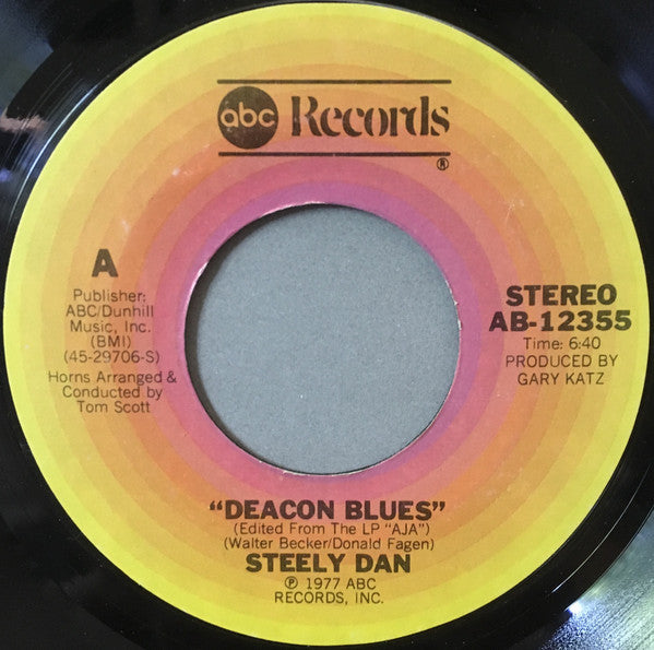 Steely Dan : Deacon Blues (7", Single, Styrene, Ter)