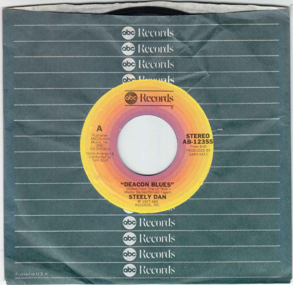 Steely Dan : Deacon Blues (7", Single, Styrene, Ter)