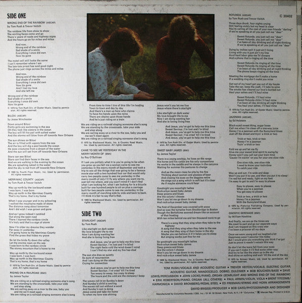 Tom Rush : Wrong End Of The Rainbow (LP, Album, Tex)